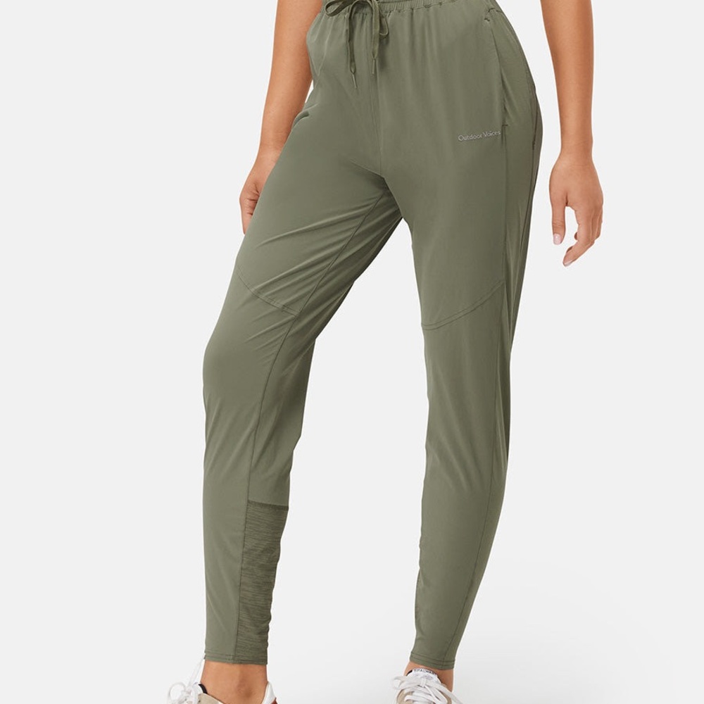 Outdoor Voices Olive Track Pants
